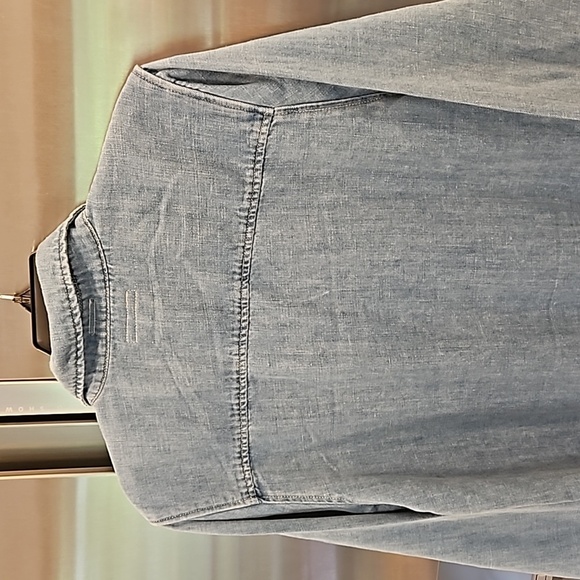 💕MOTHER💕 The Lace Up Shirt Dress ~ Salt And Lime Blue Denim Large L NWOT - Picture 12 of 16